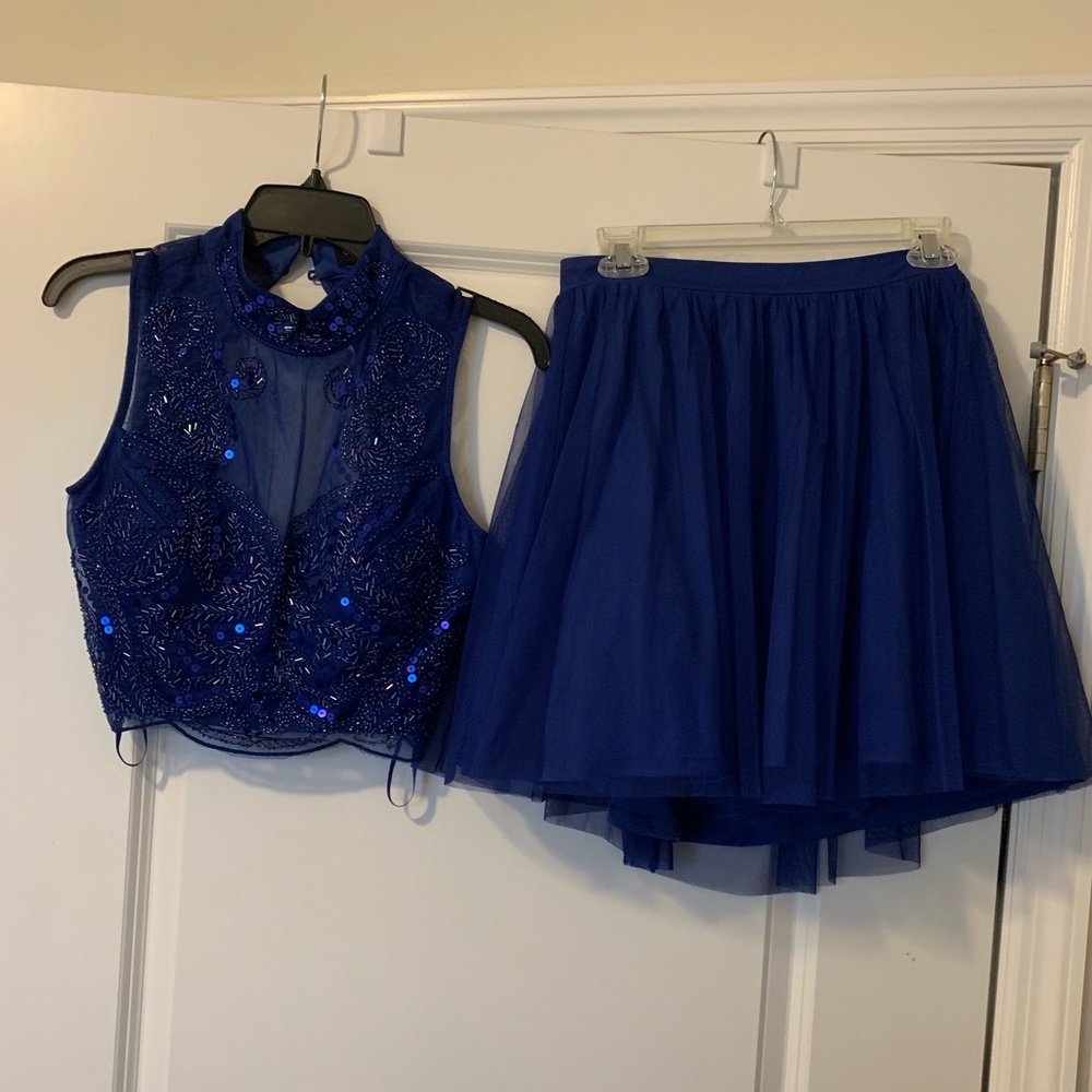 *2/$30* Two Piece Beaded Royal Blue Dress